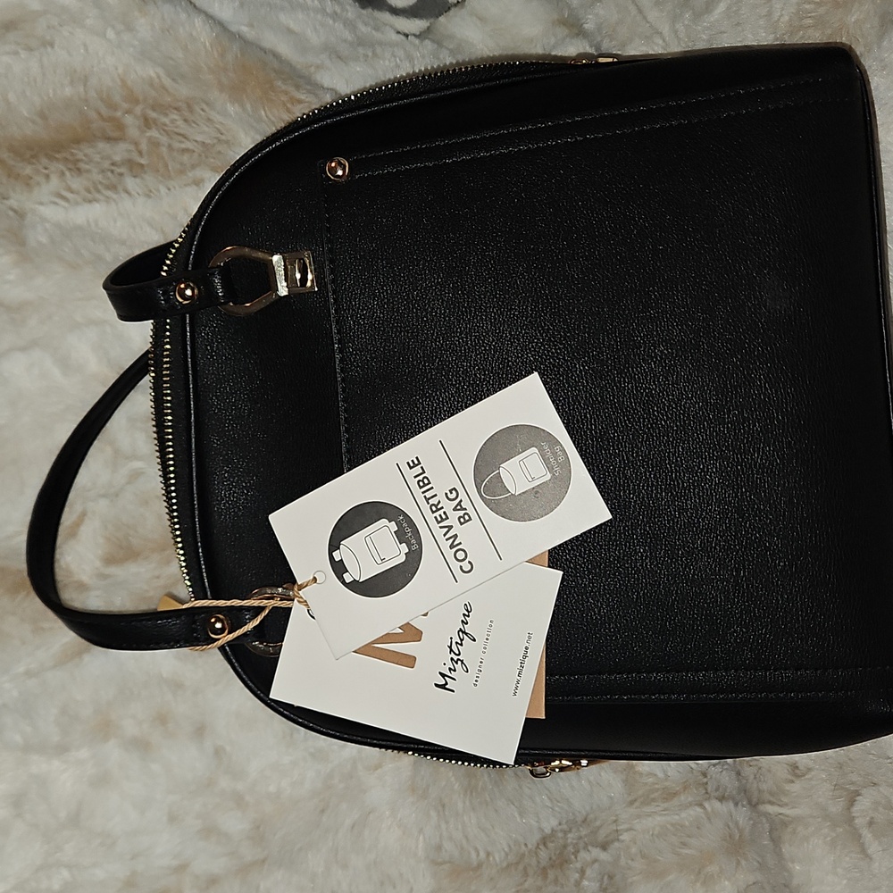Mystique Black backpack purse